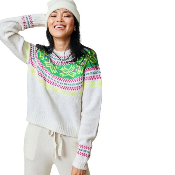 LINGUA FRANCA Nora Snowflake Crewneck S - Picture 2 of 10